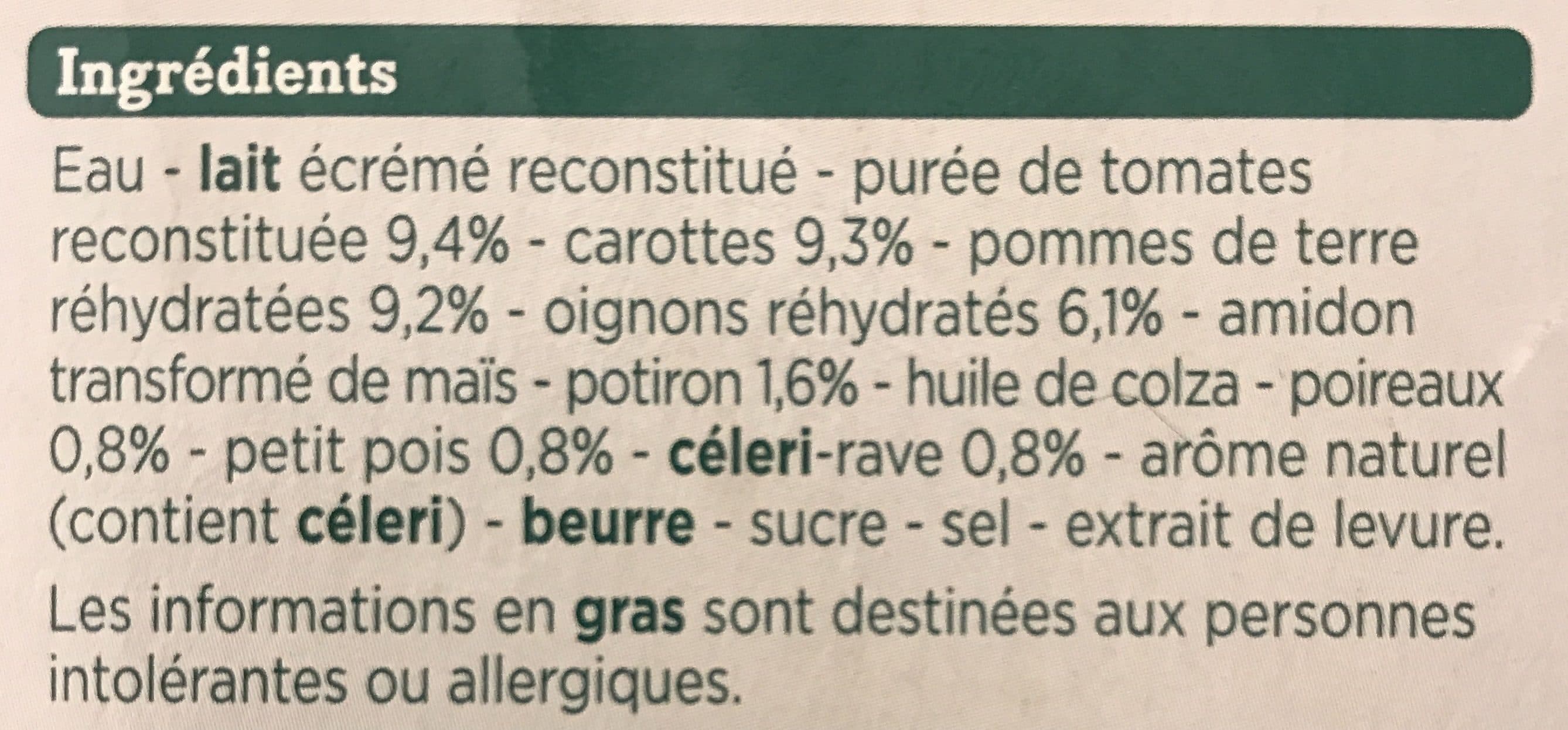 Franprix Velouté légumes potagers packshot