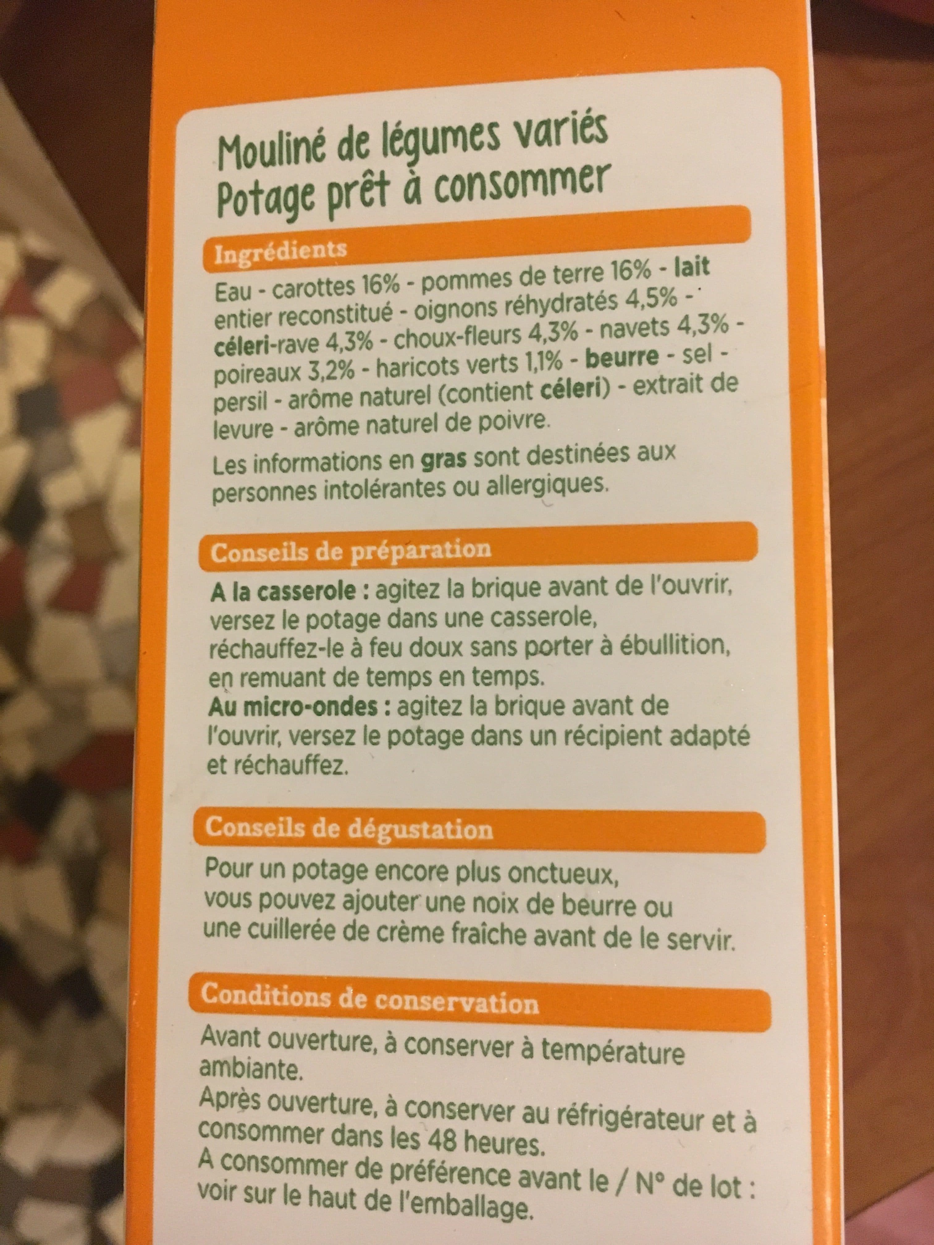 Franprix Mouliné légumes variés packshot