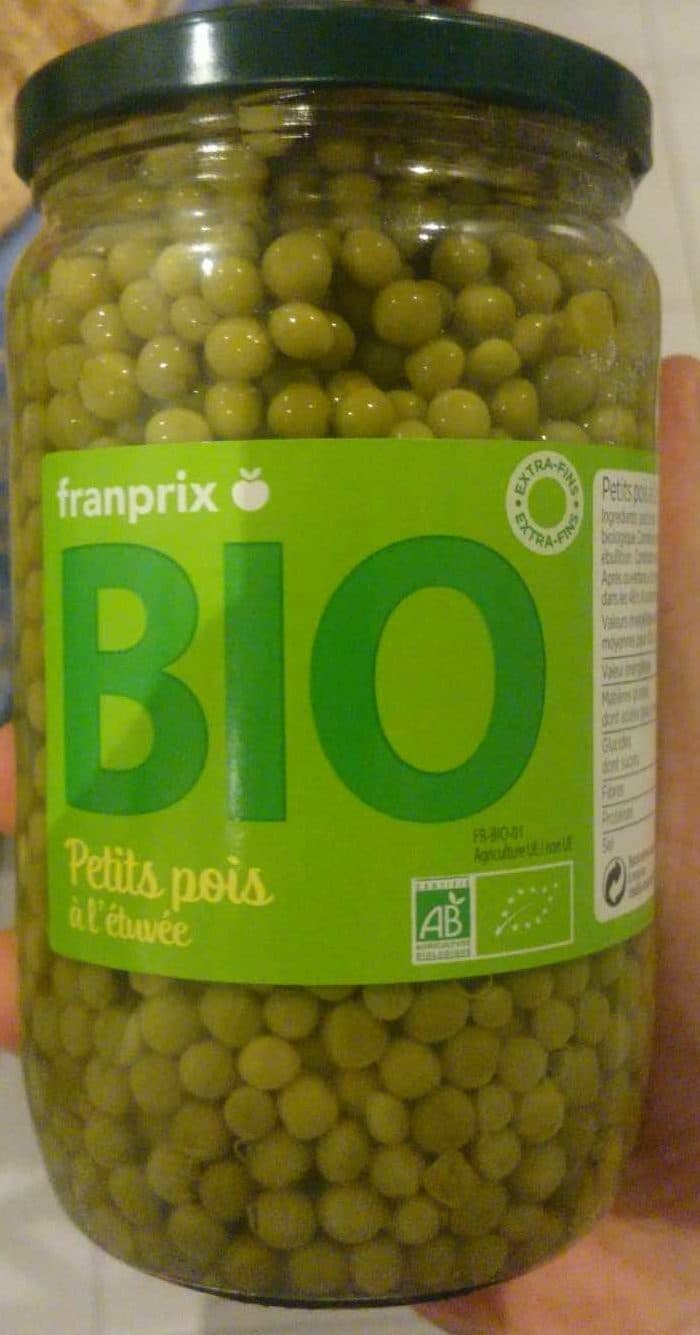 Franprix Petits pois à l'étuvée packshot