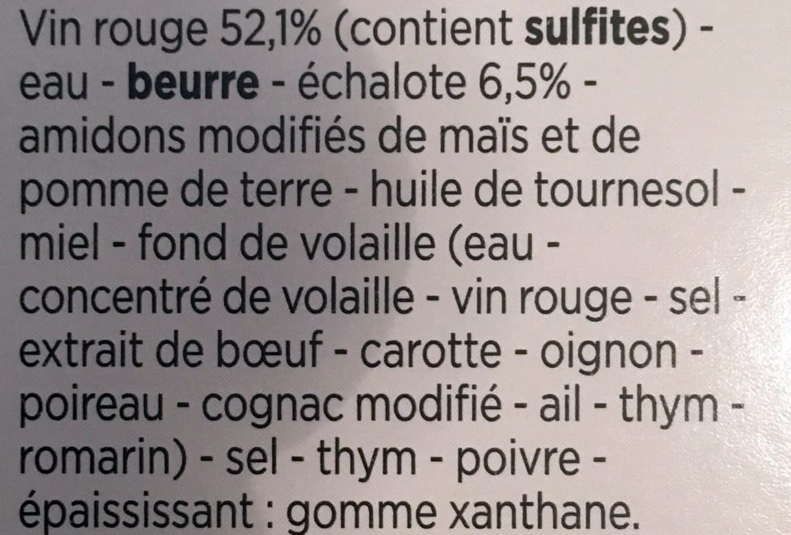 Franprix Sauce Échalote Vin Rouge packshot