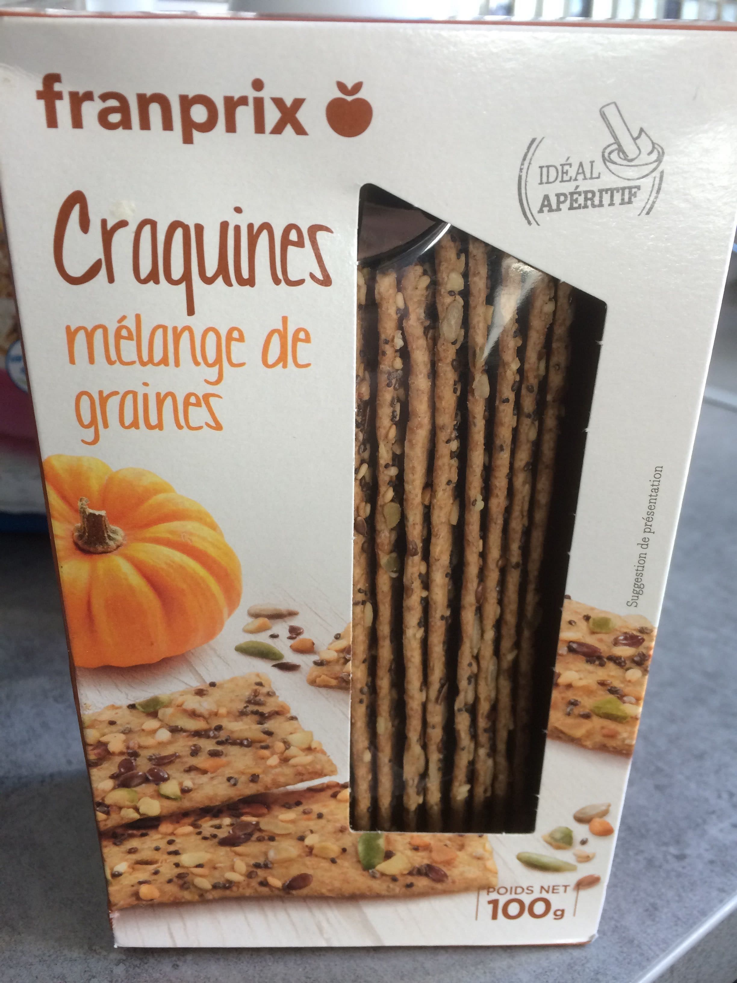 Franprix Craquines mélange de graines packshot
