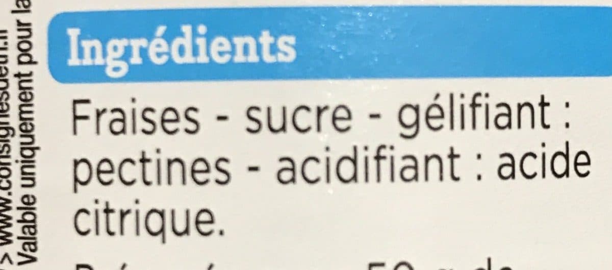 Franprix confiture fraise allégée en sucres packshot