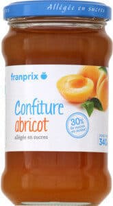 Franprix confiture abricot allégée en sucres packshot