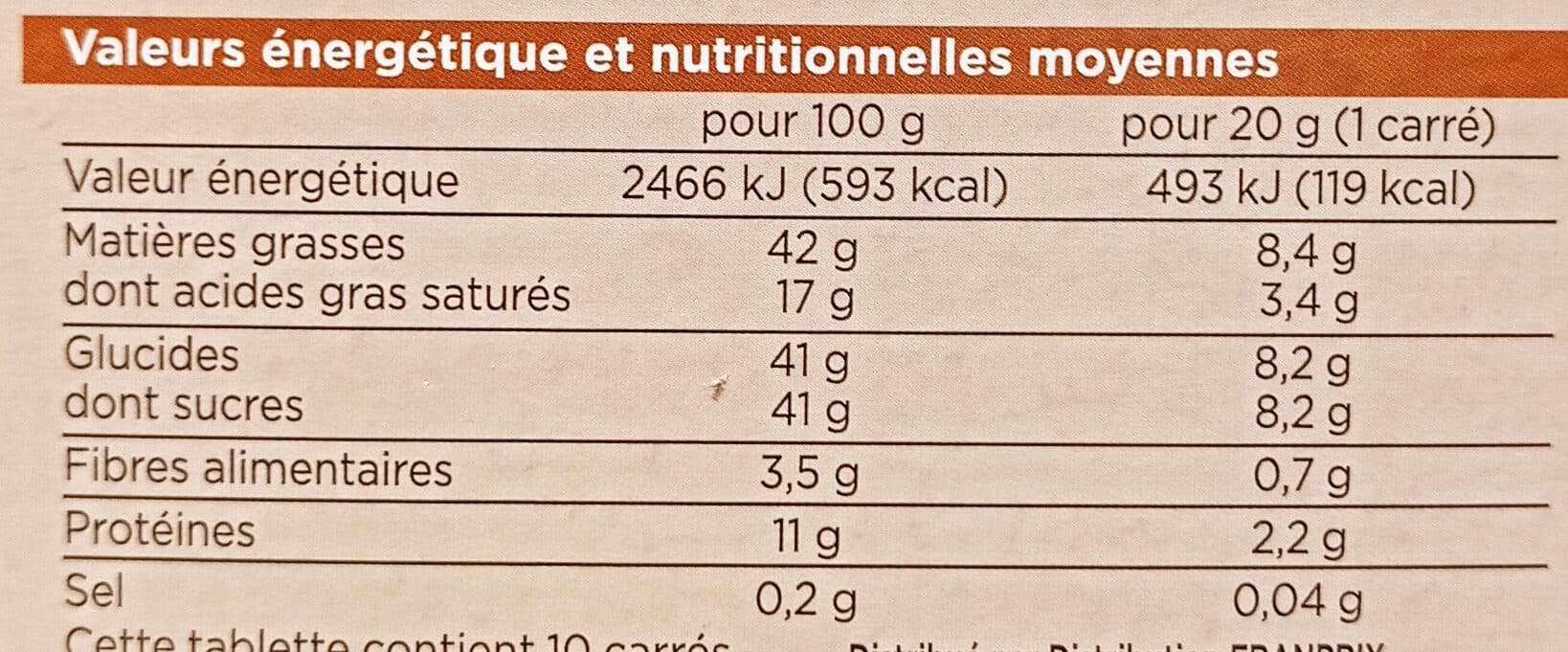 Franprix Chocolat Lait aux noisettes entières packshot