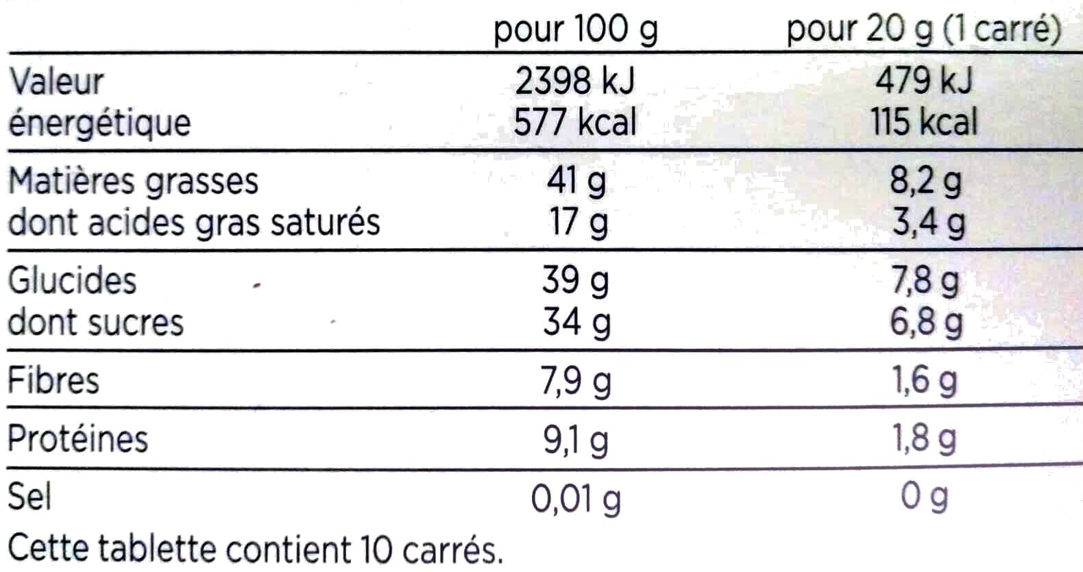 Franprix Chocolat noir aux noisettes entières torréfiées packshot