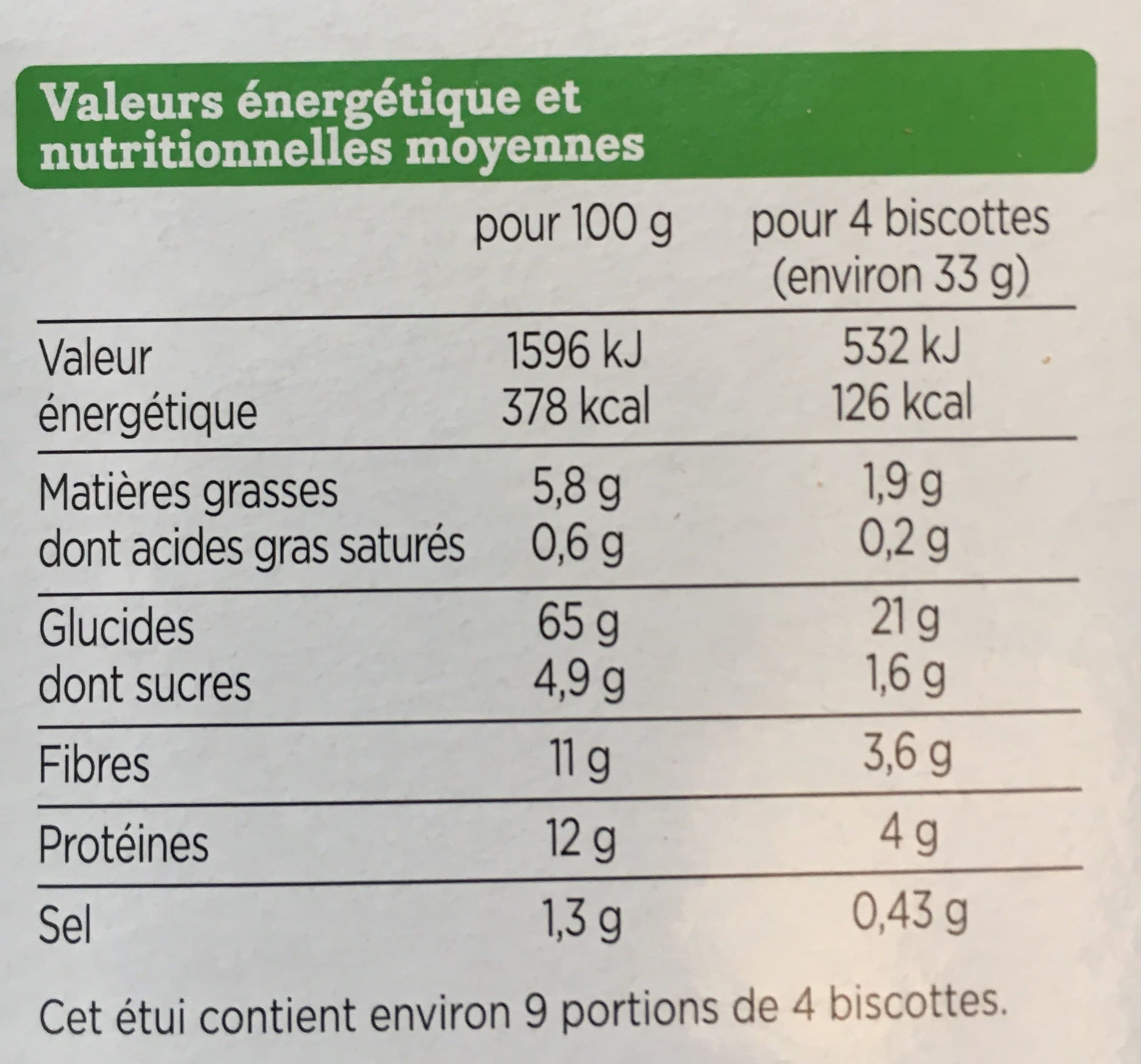 Franprix Biscottes Complètes Bio packshot