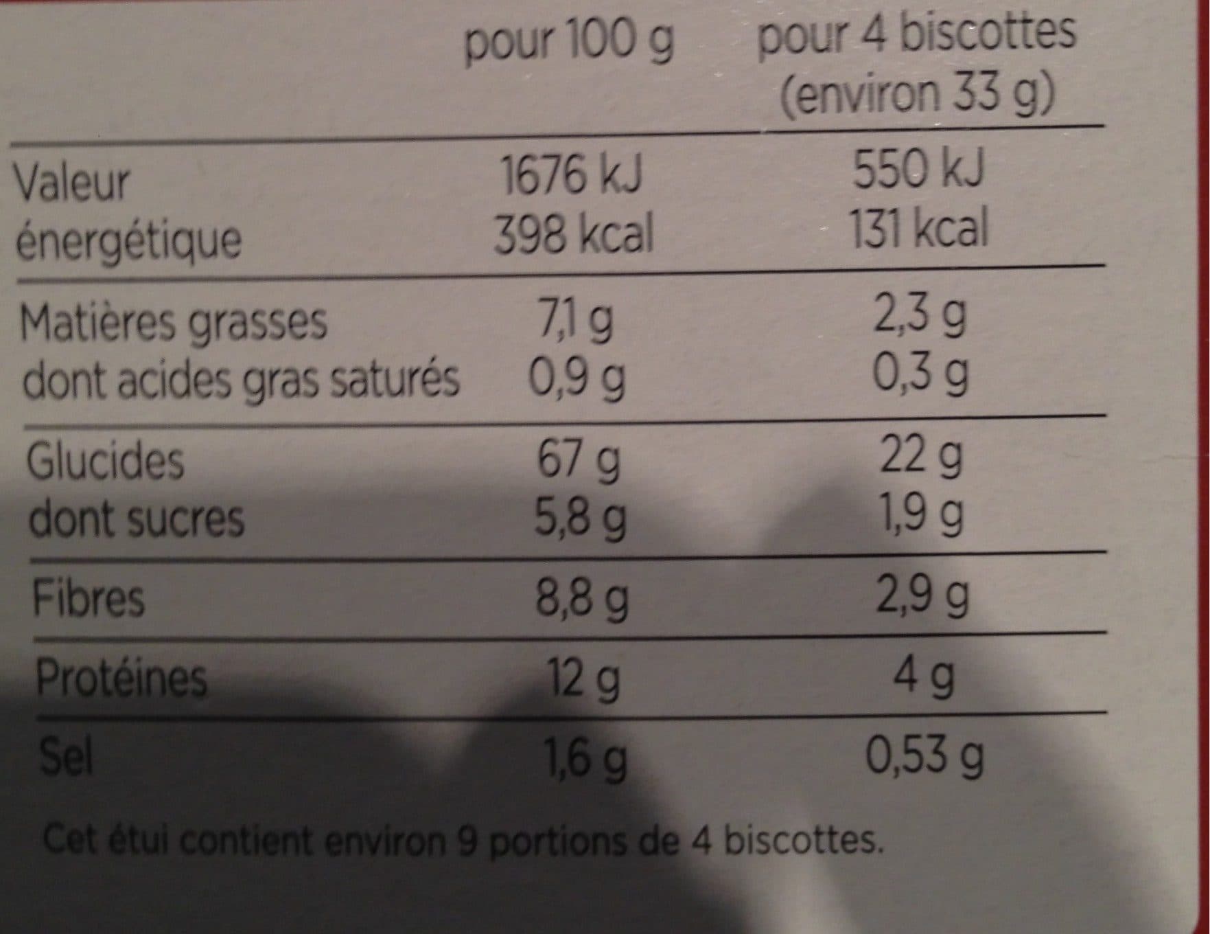 Franprix biscottes 6 cereales packshot