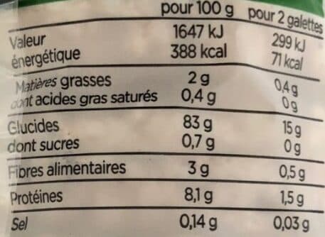 Franprix Galettes de Riz Complet packshot