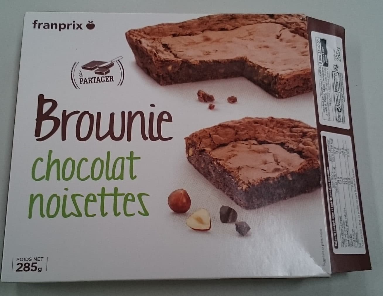 Franprix Brownie chocolat noisettes packshot