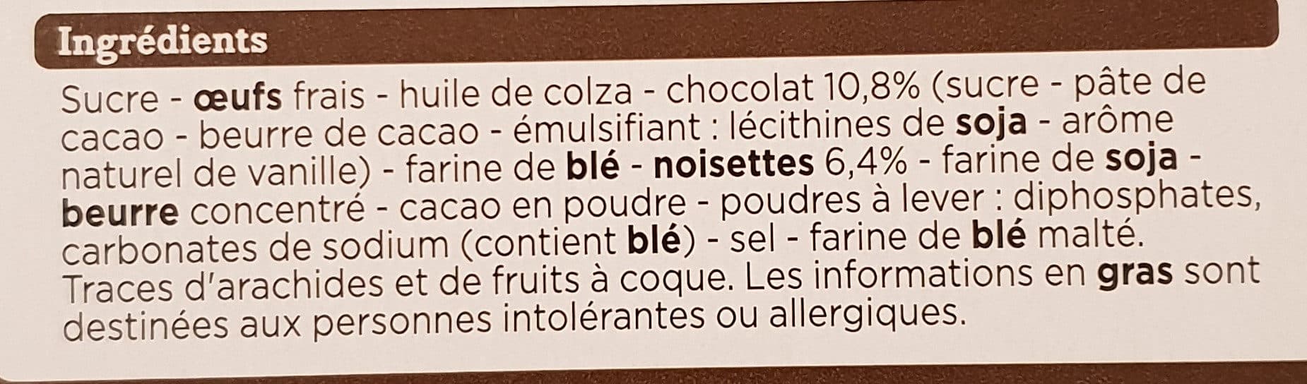 Franprix Brownie chocolat noisettes packshot