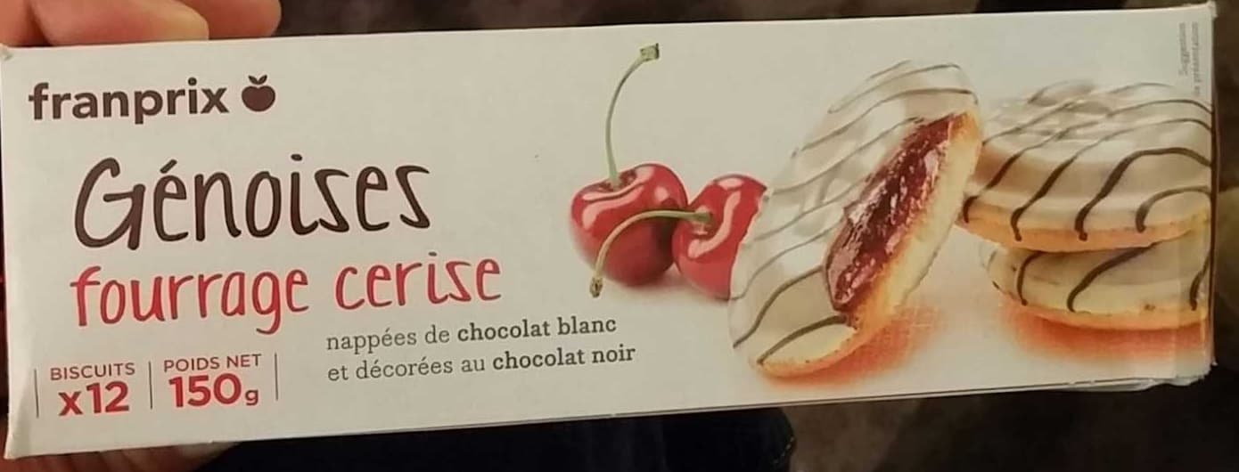 Franprix Genoises fourrage cerise packshot