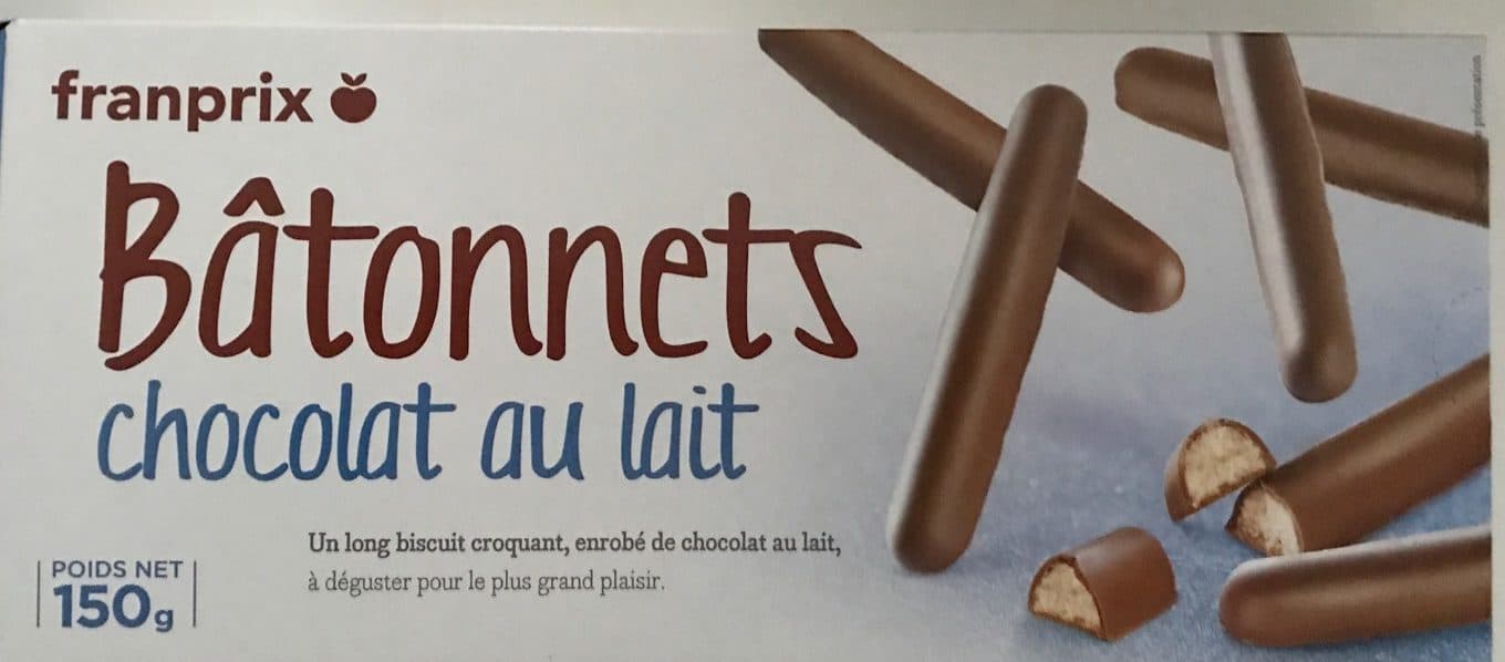 Franprix Bâtonnets Chocolat au Lait packshot
