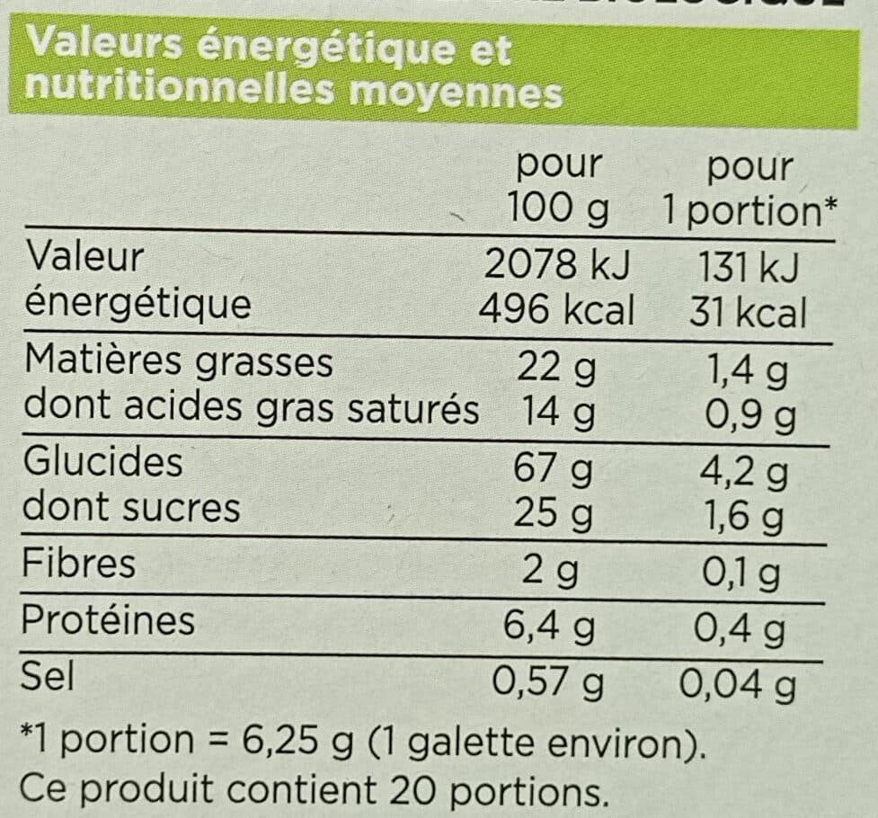 Franprix galettes pur beurre bio packshot