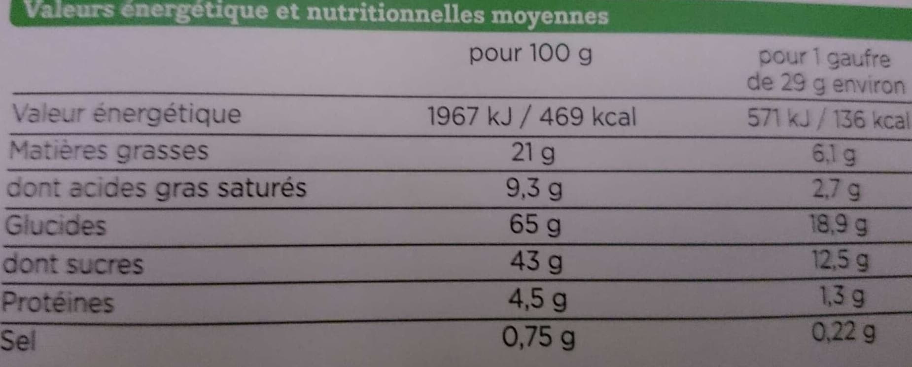 Franprix Gaufres au Miel Bio à la Farine d'Épeautre packshot
