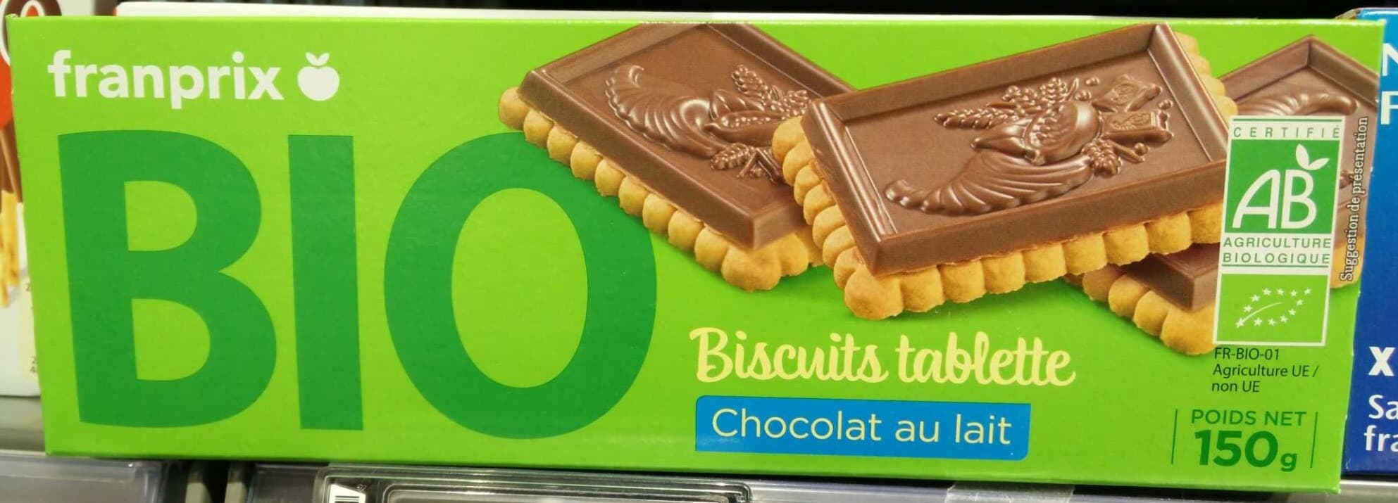 Franprix petit beurre tablette chocolat au lait bio packshot
