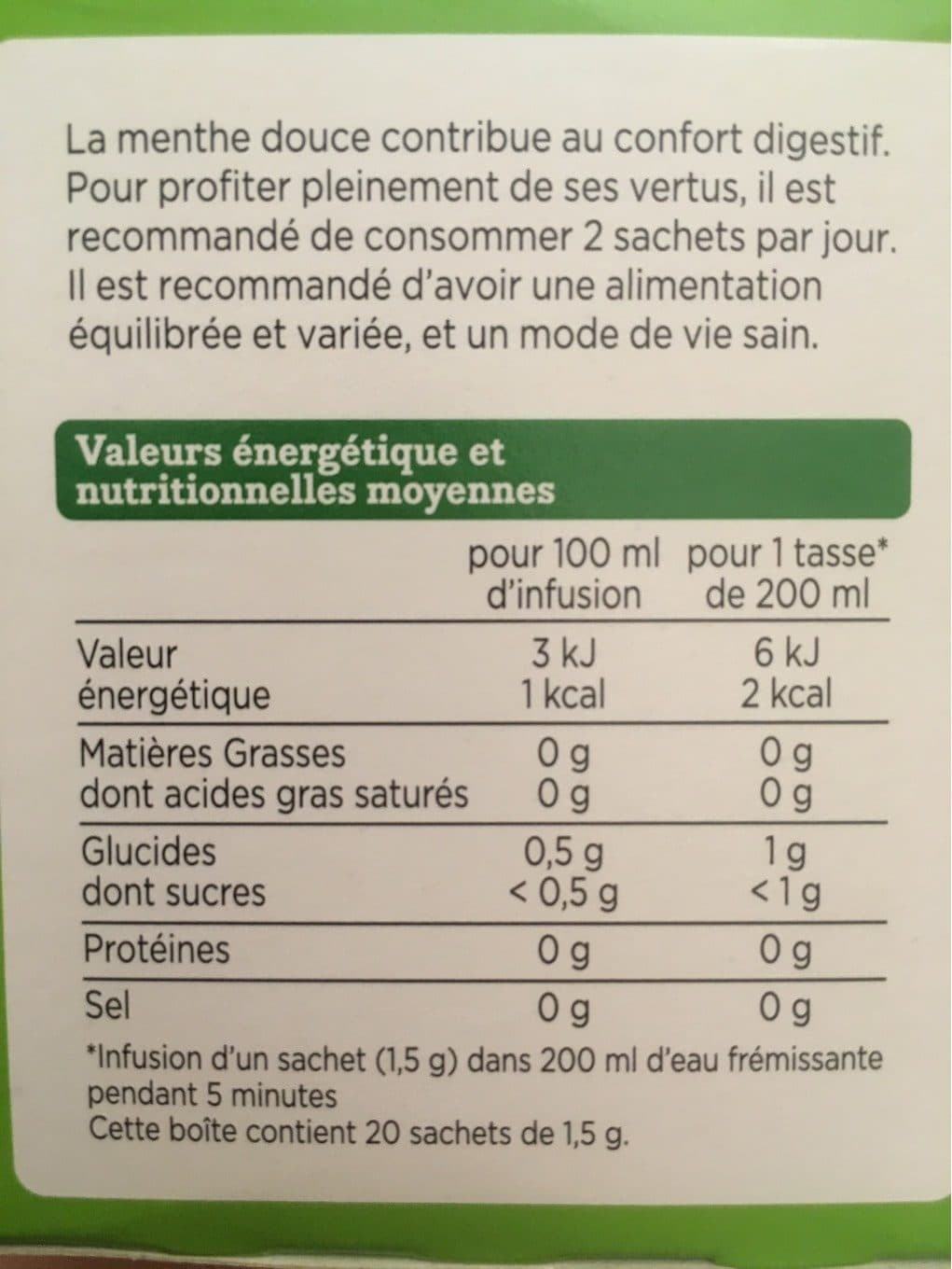 Franprix Tisane infusion digestion packshot