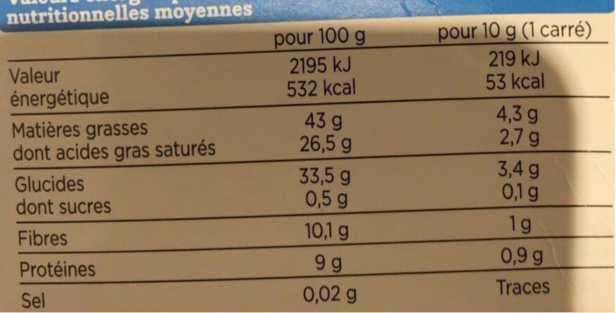 Franprix Degustation Noir Faible Teneur En Sucres packshot