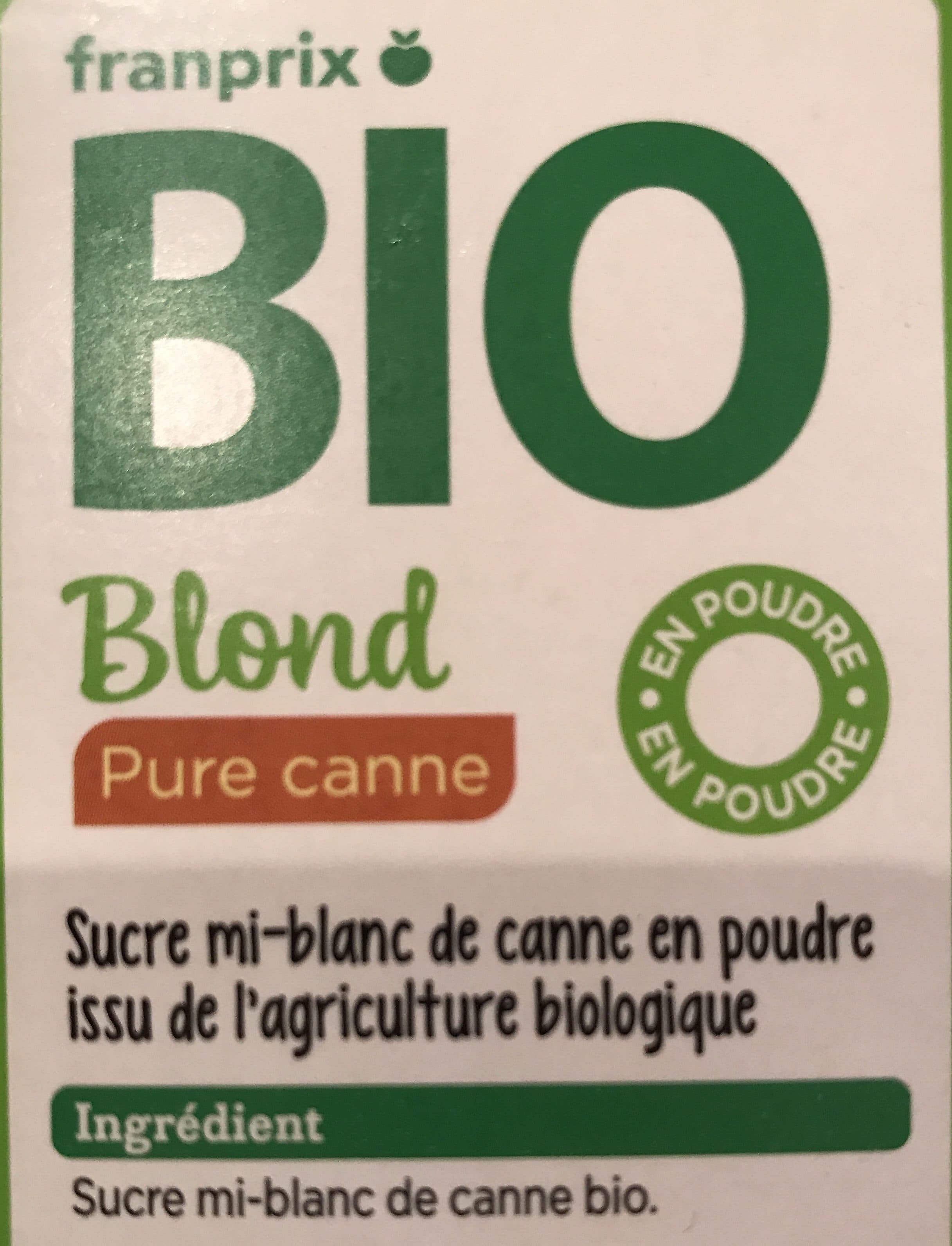 Franprix Sucre Blond Pure Canne packshot