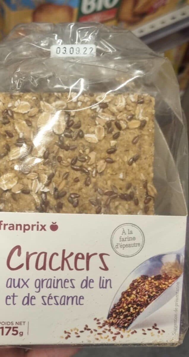 Franprix Crackers aux graines de lin et de sésame packshot