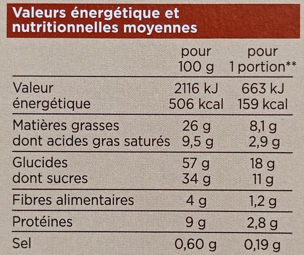 Franprix biscuits graines et pépites de chocolat packshot
