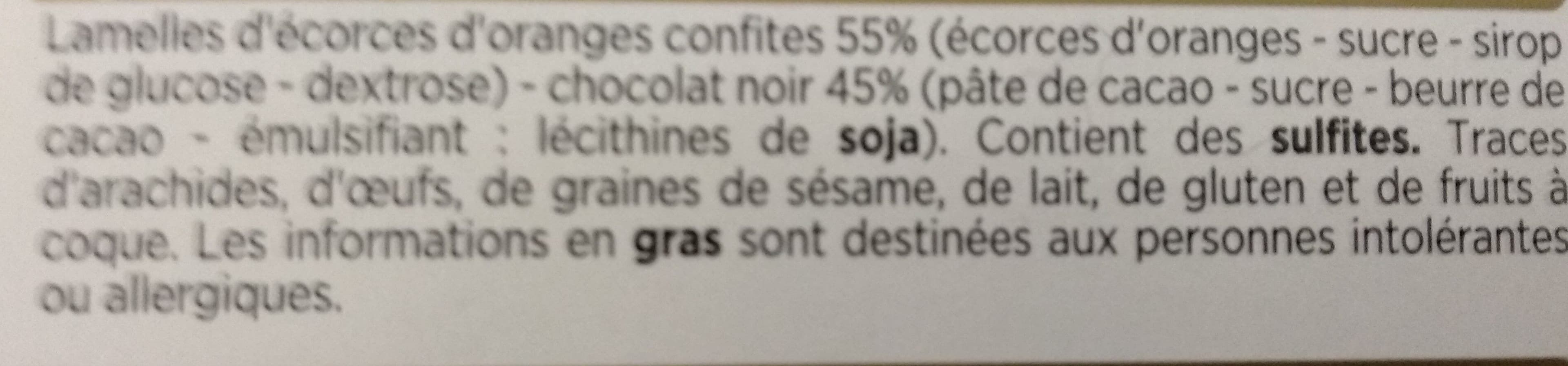 Franprix Orangettes enrobées de chocolat noir packshot