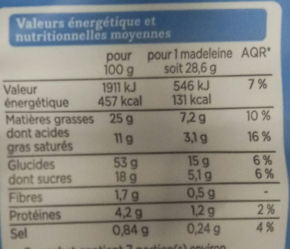 Franprix Madeleines sans Gluten packshot