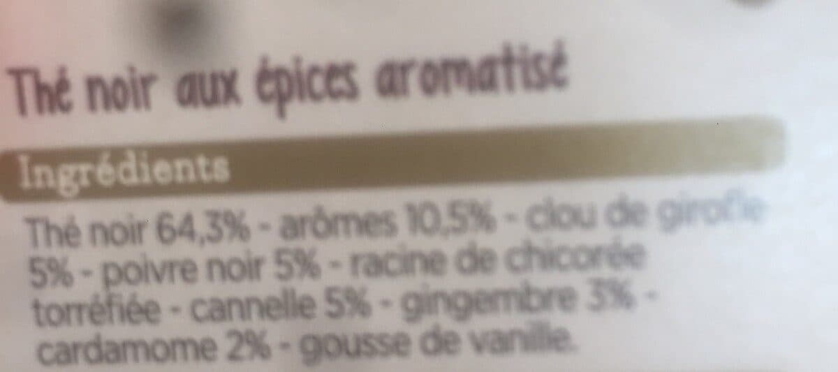 Franprix Thé noir aux épices packshot