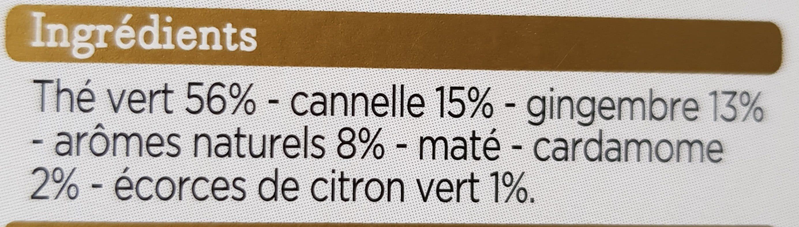 Franprix Thé vert épices et citron vert packshot