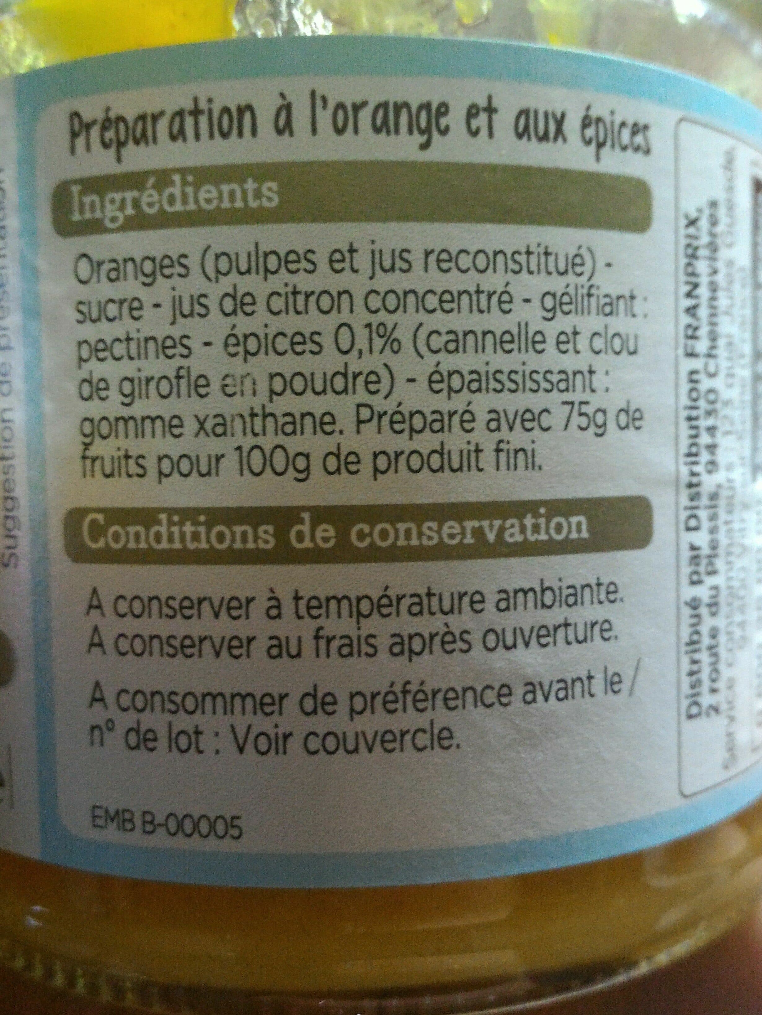 Franprix Oranges Epices packshot