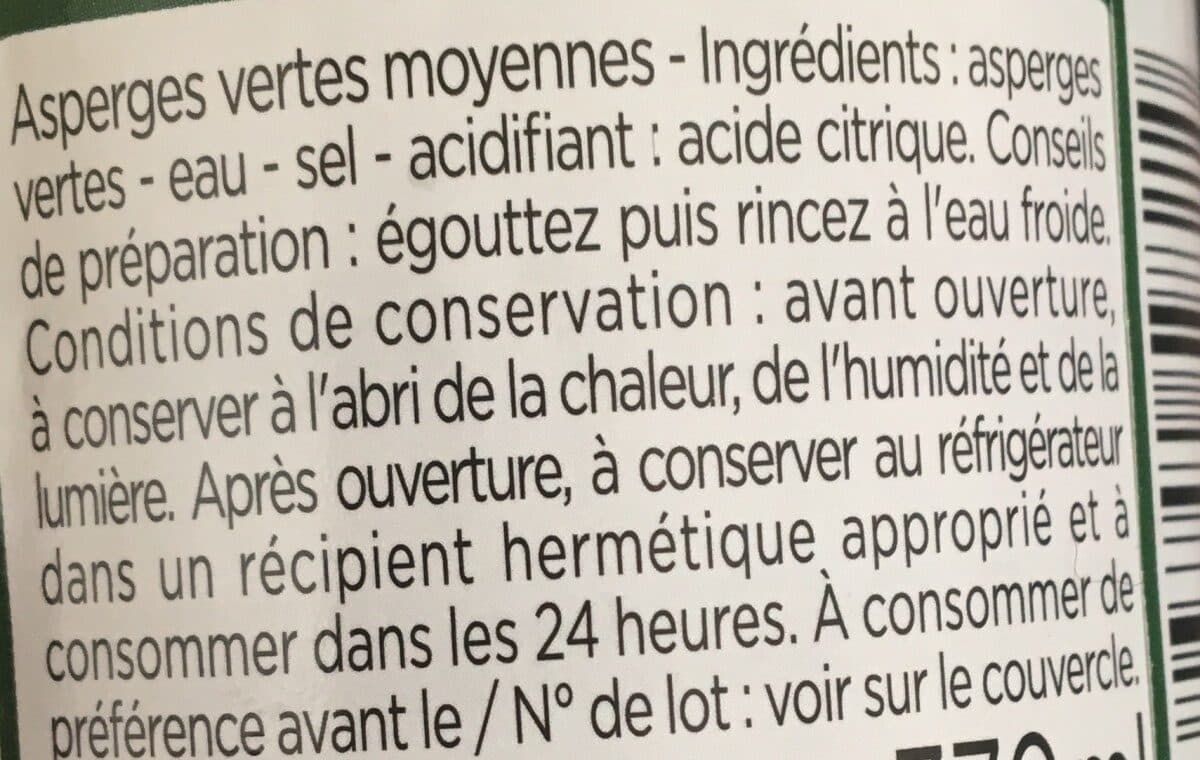 Franprix Asperges vertes moyennes packshot