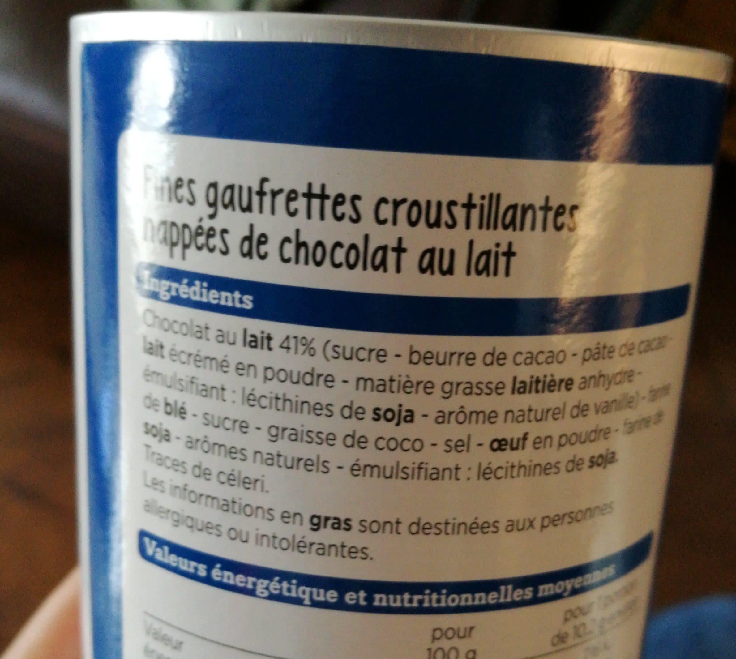 Franprix Gaufrettes chocolat au lait packshot