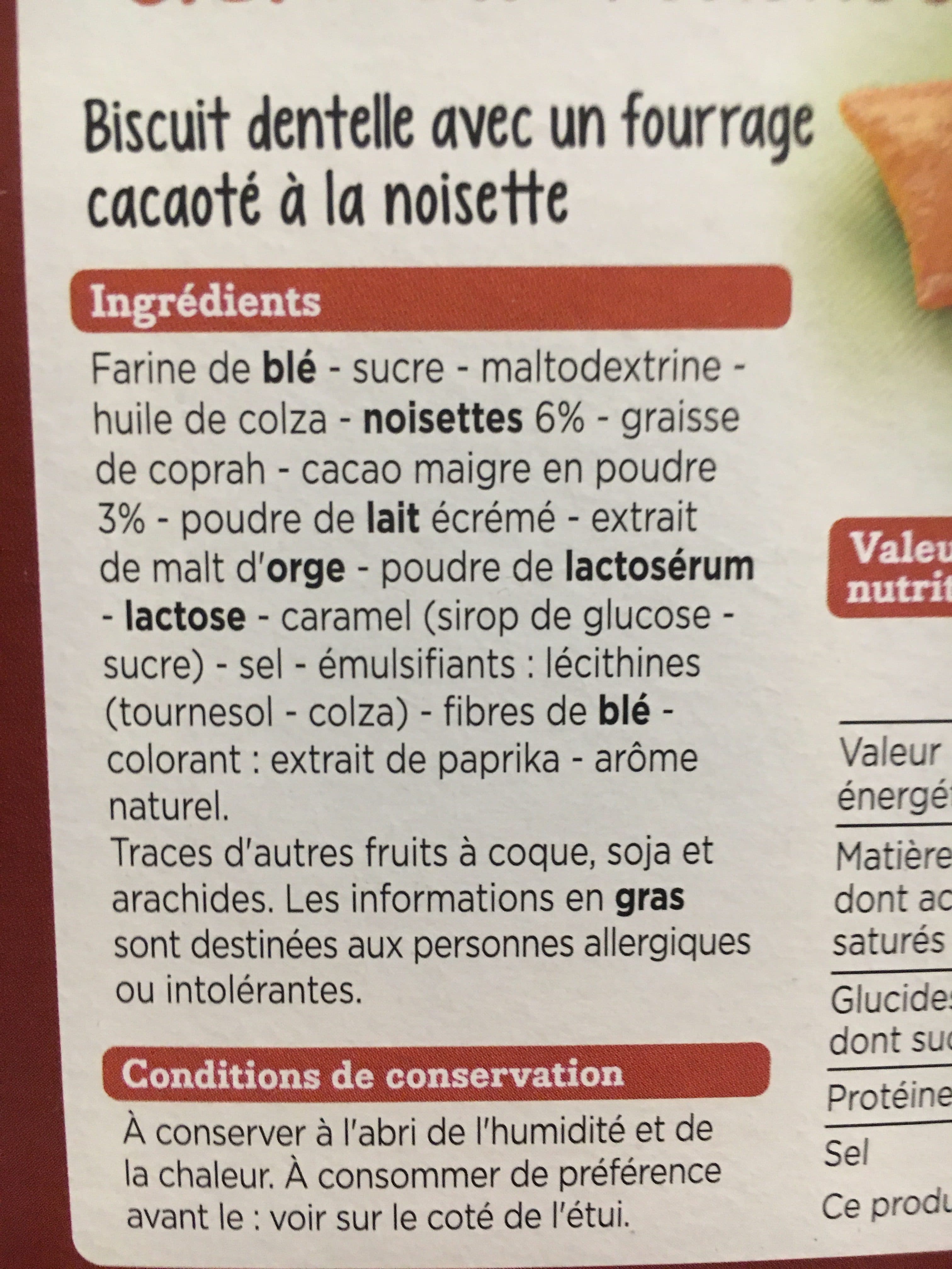 Franprix Mini crêpes dentelles noisette cacao packshot
