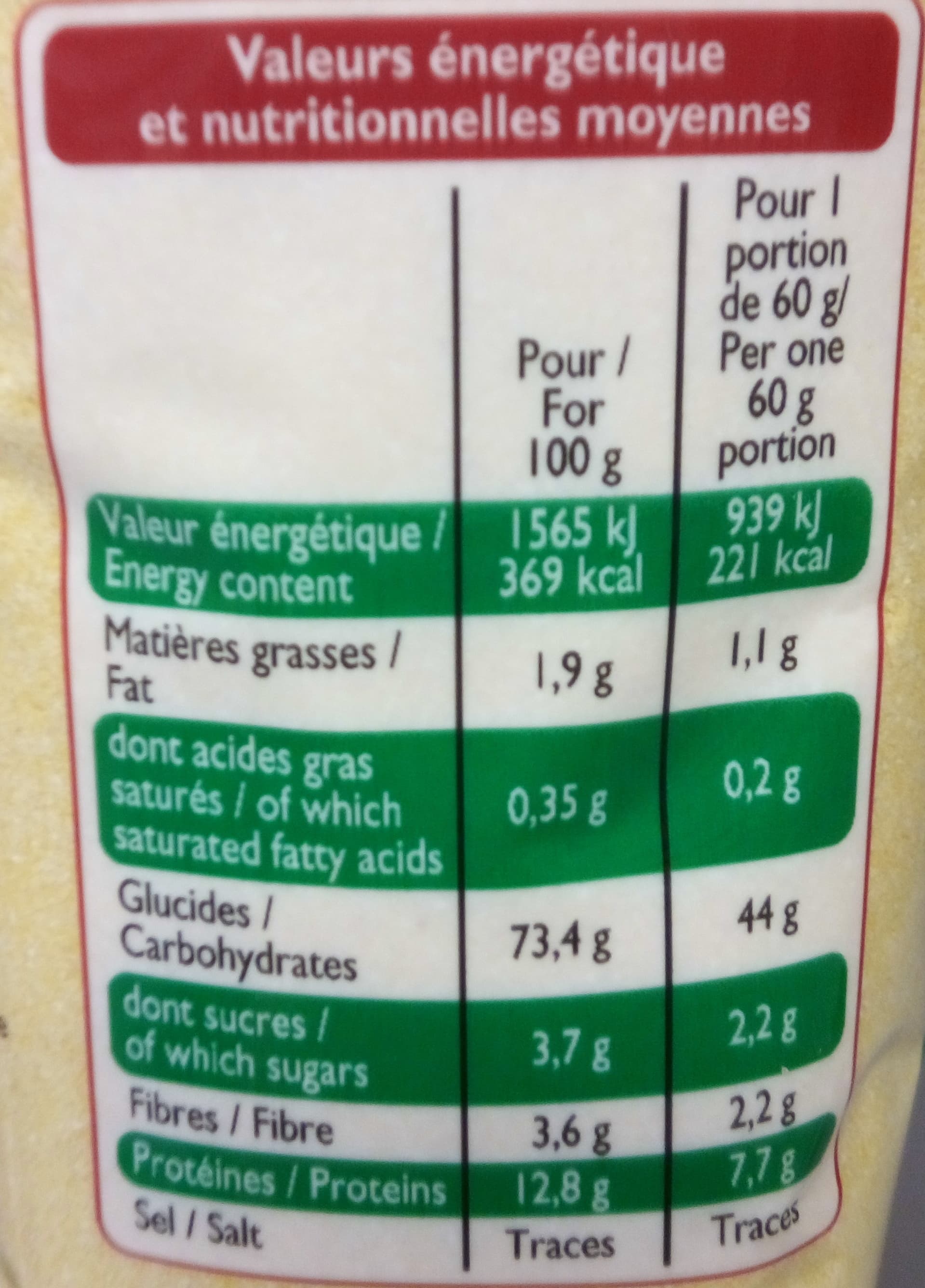 Leader Price Semoule Fine (100 % Blé dur) packshot