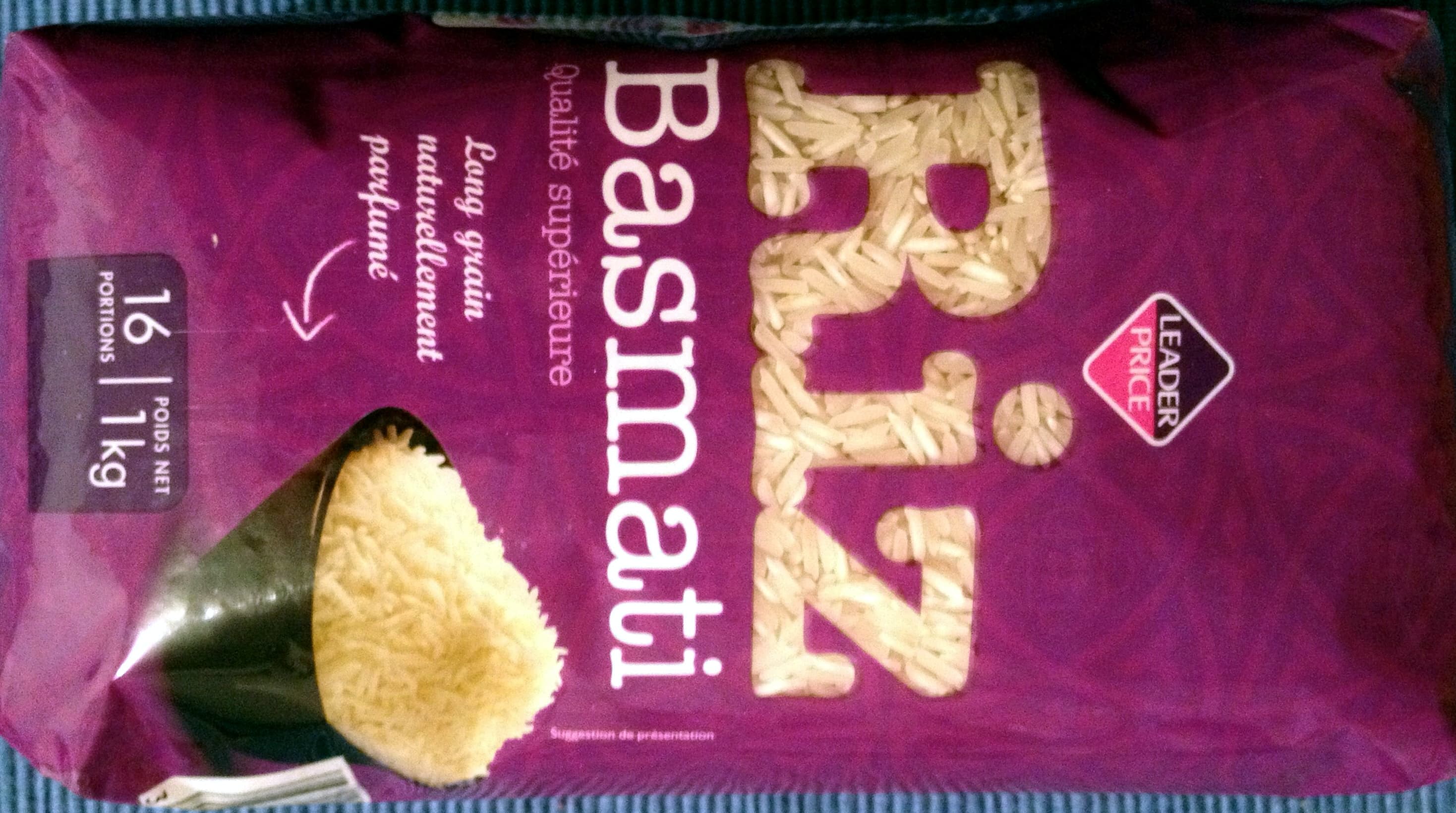 Leader Price Riz Basmati qualité supérieure packshot