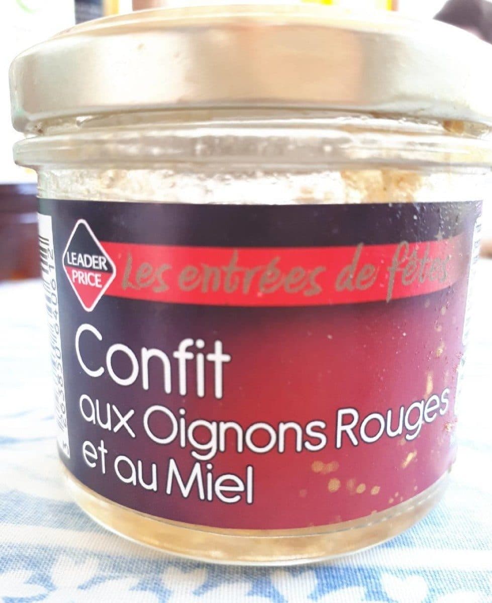 Leader Price Confit aux Oignons Rouges et au Miel packshot