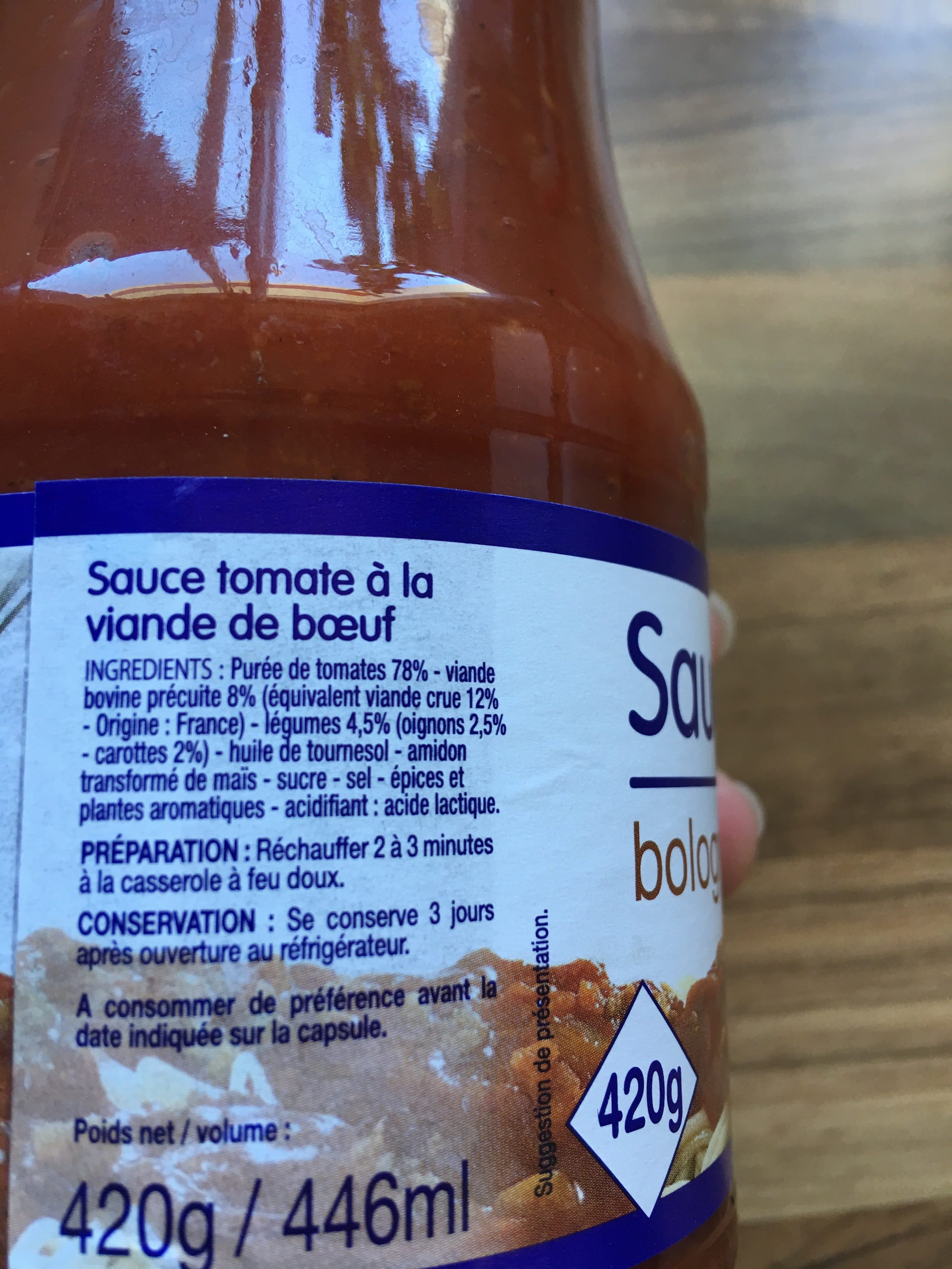 Le prix gagnant Sauce bolognaise packshot