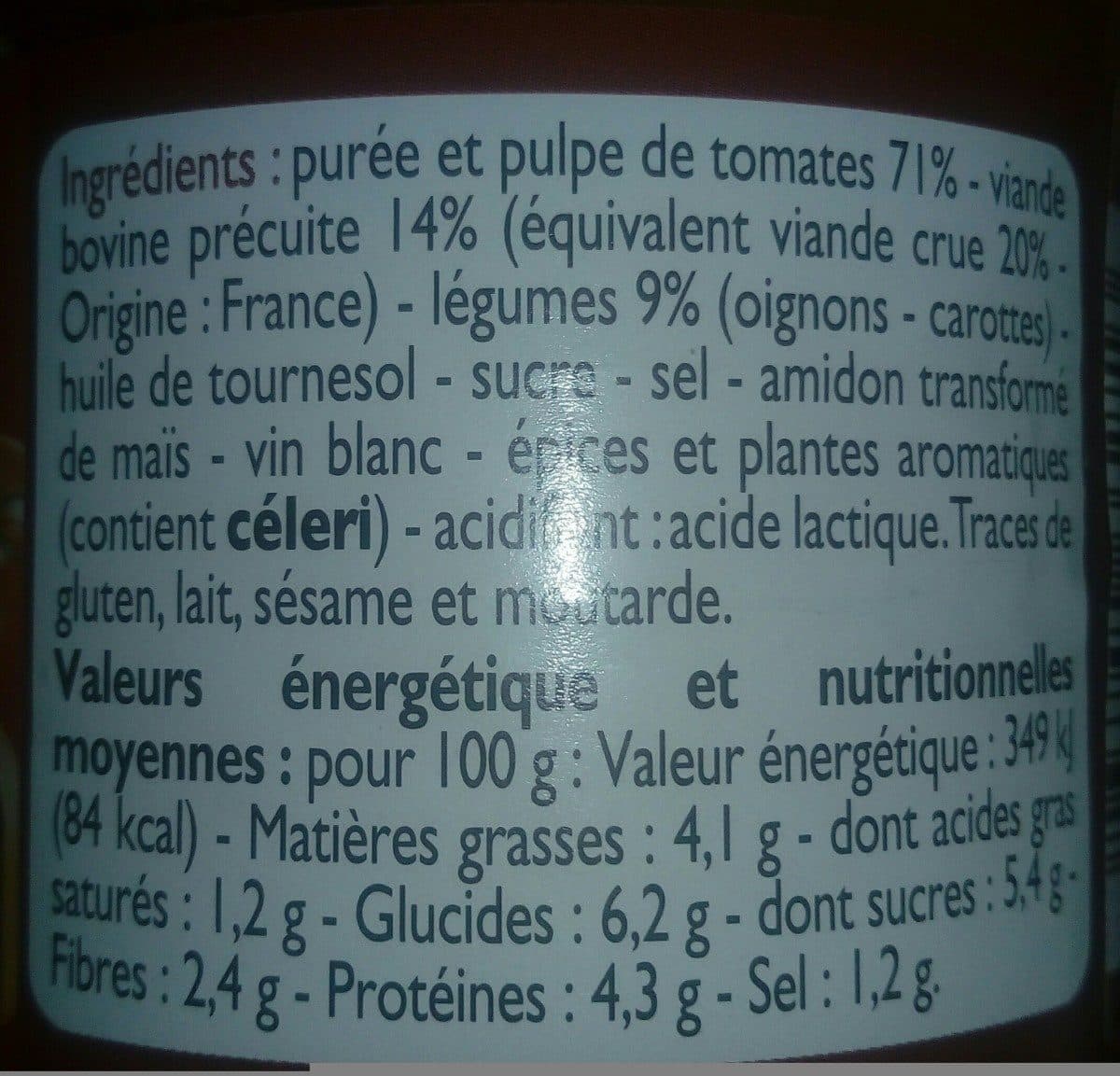 Leader Price Sauce Bolognaise 200g packshot