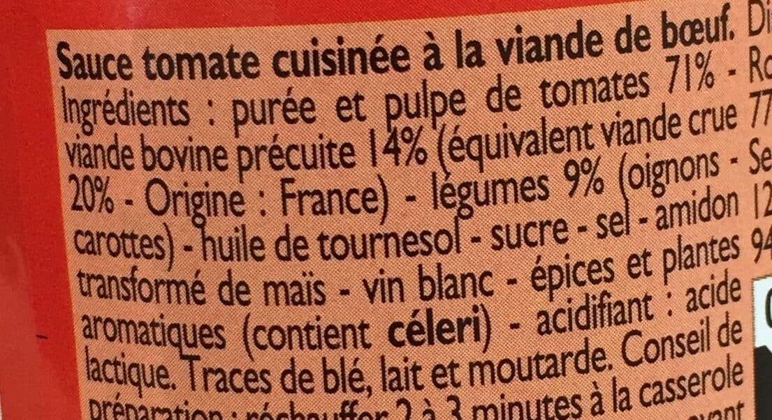 Leader Price Sauce bolognaise packshot