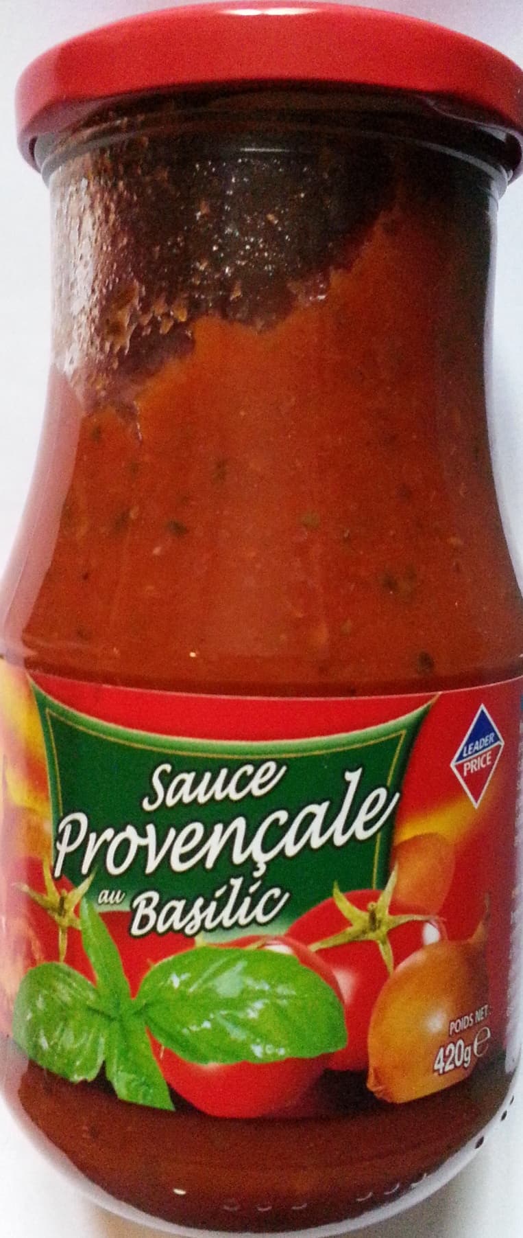 Leader Price Sauce Provençale au Basilic packshot