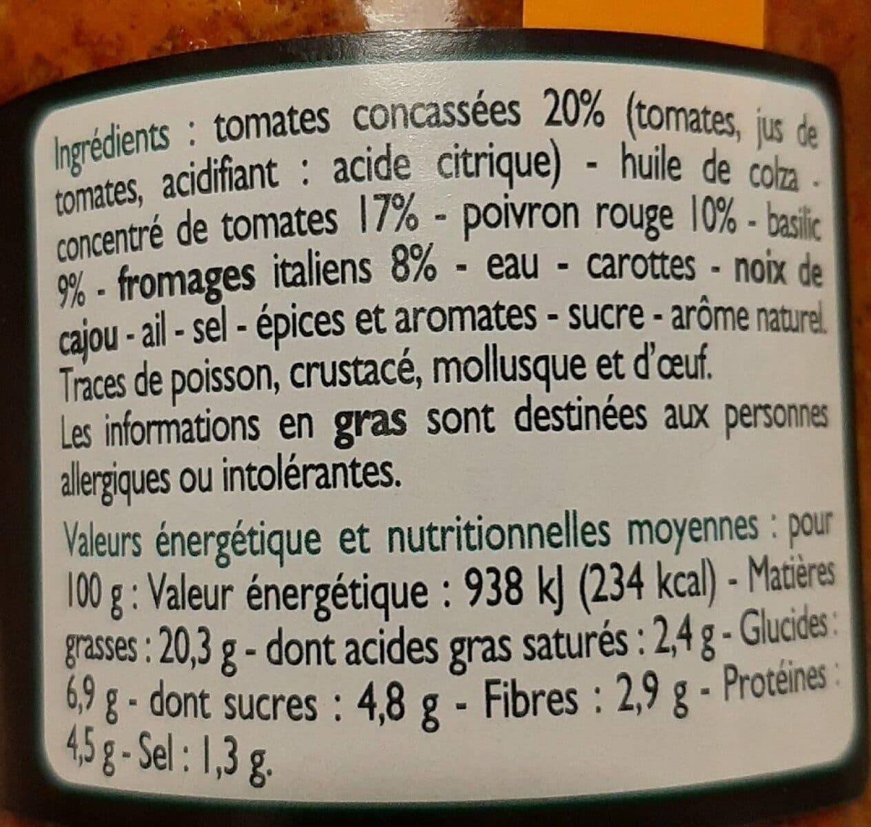 Leader Price Sauce Pesto Rosso packshot