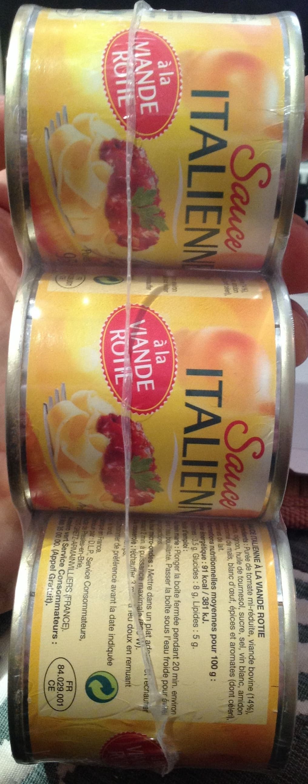 Leader Price Sauce Italienne (à la Viande Rôtie) Lot de 3 packshot