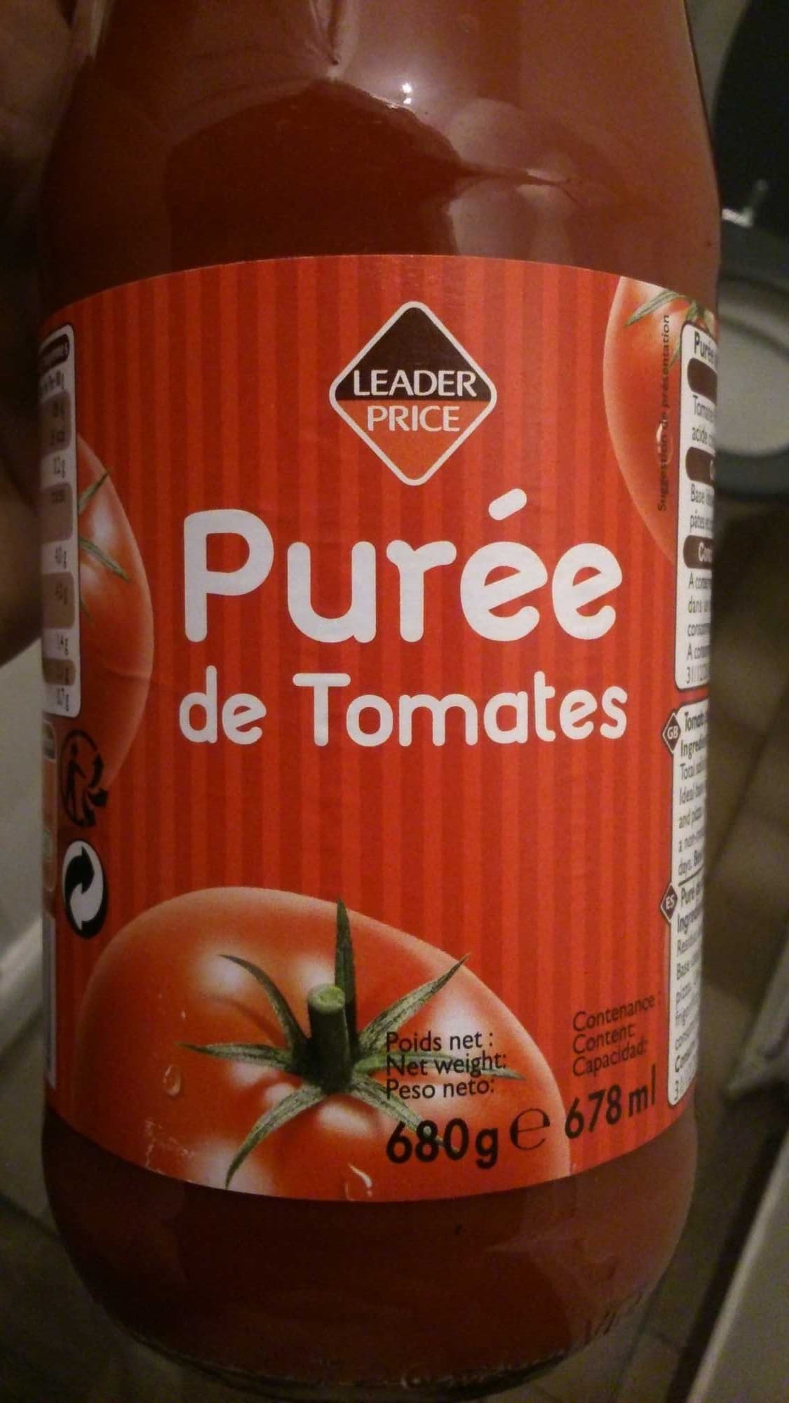Leader Price Purée de tomates packshot