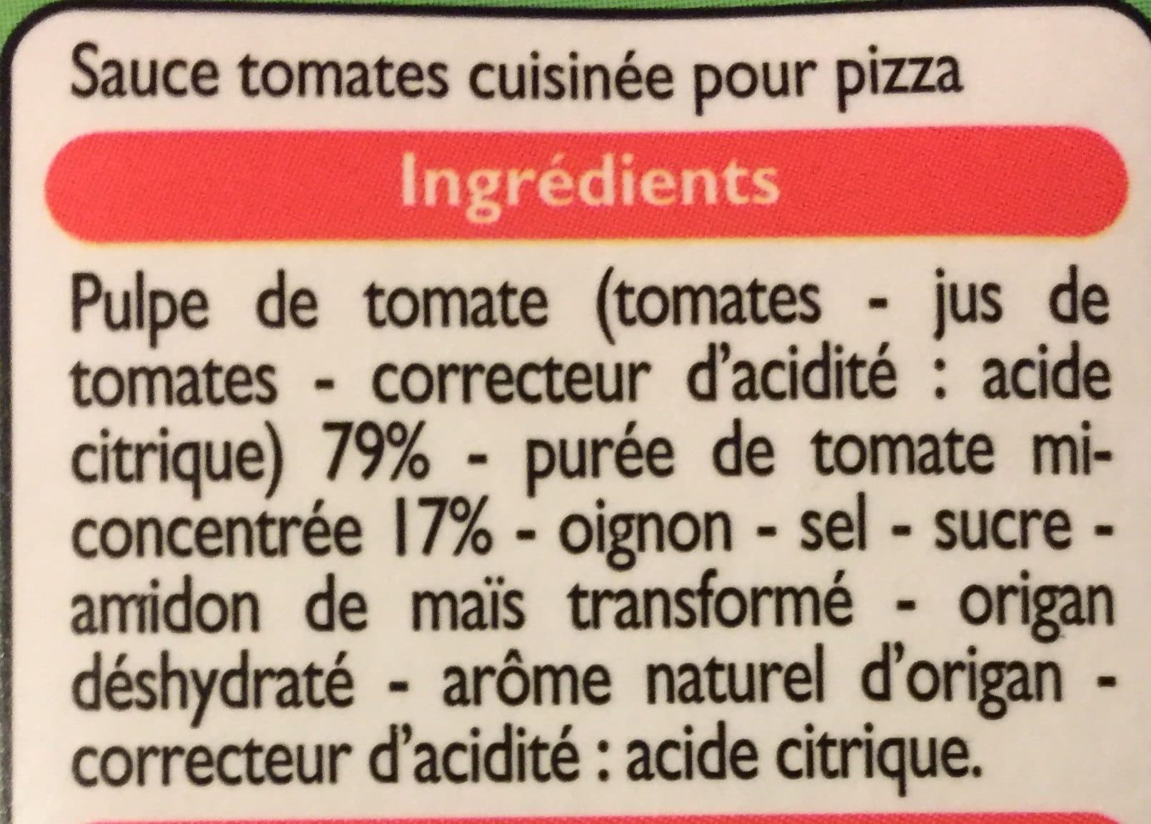 Leader Price Sauce pizza a la tomate packshot