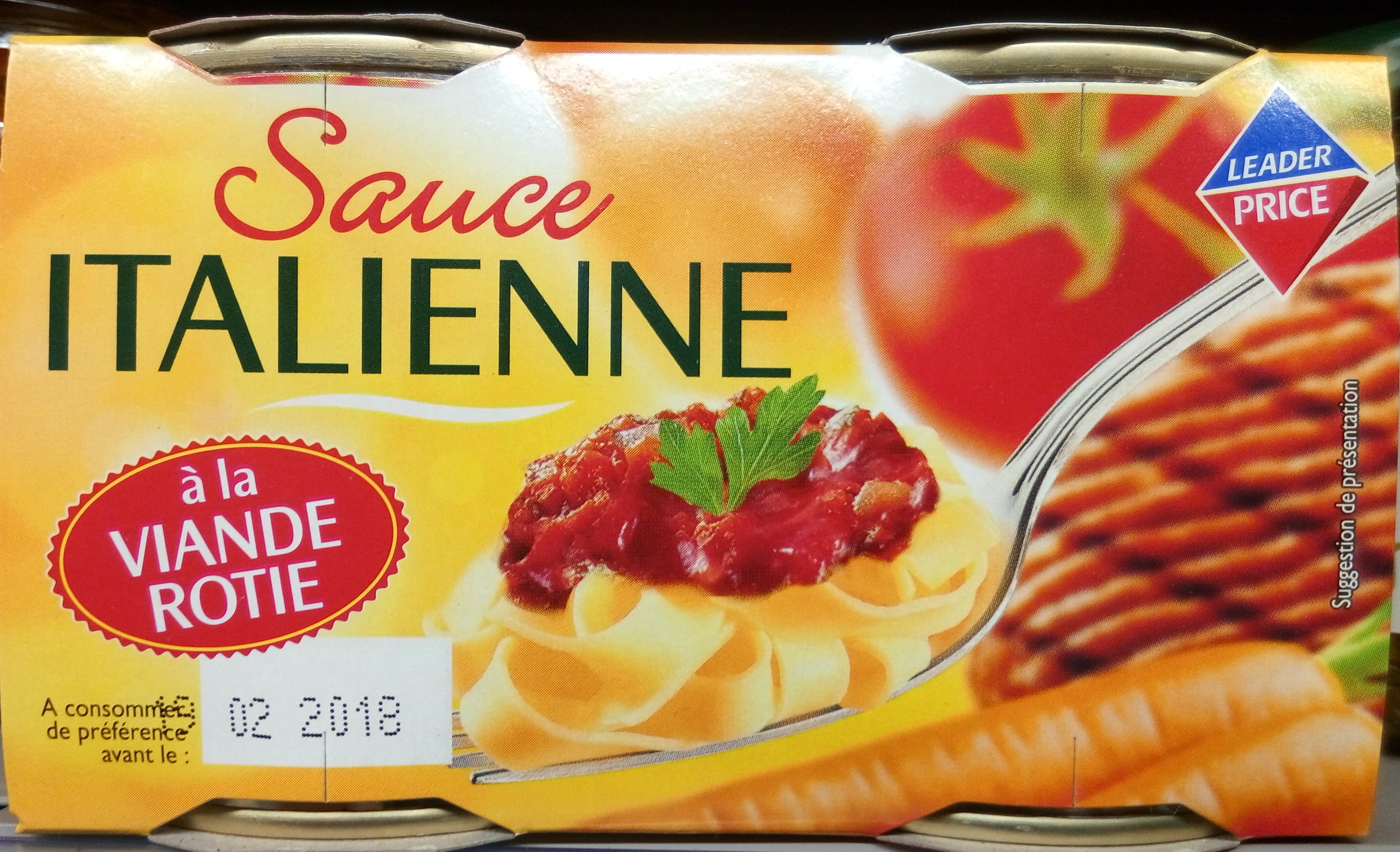 Leader Price Sauce italienne à la viande rôtie packshot