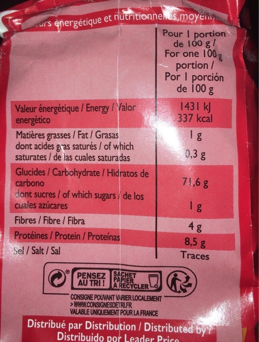 Leader Price Farine de blé fluide packshot