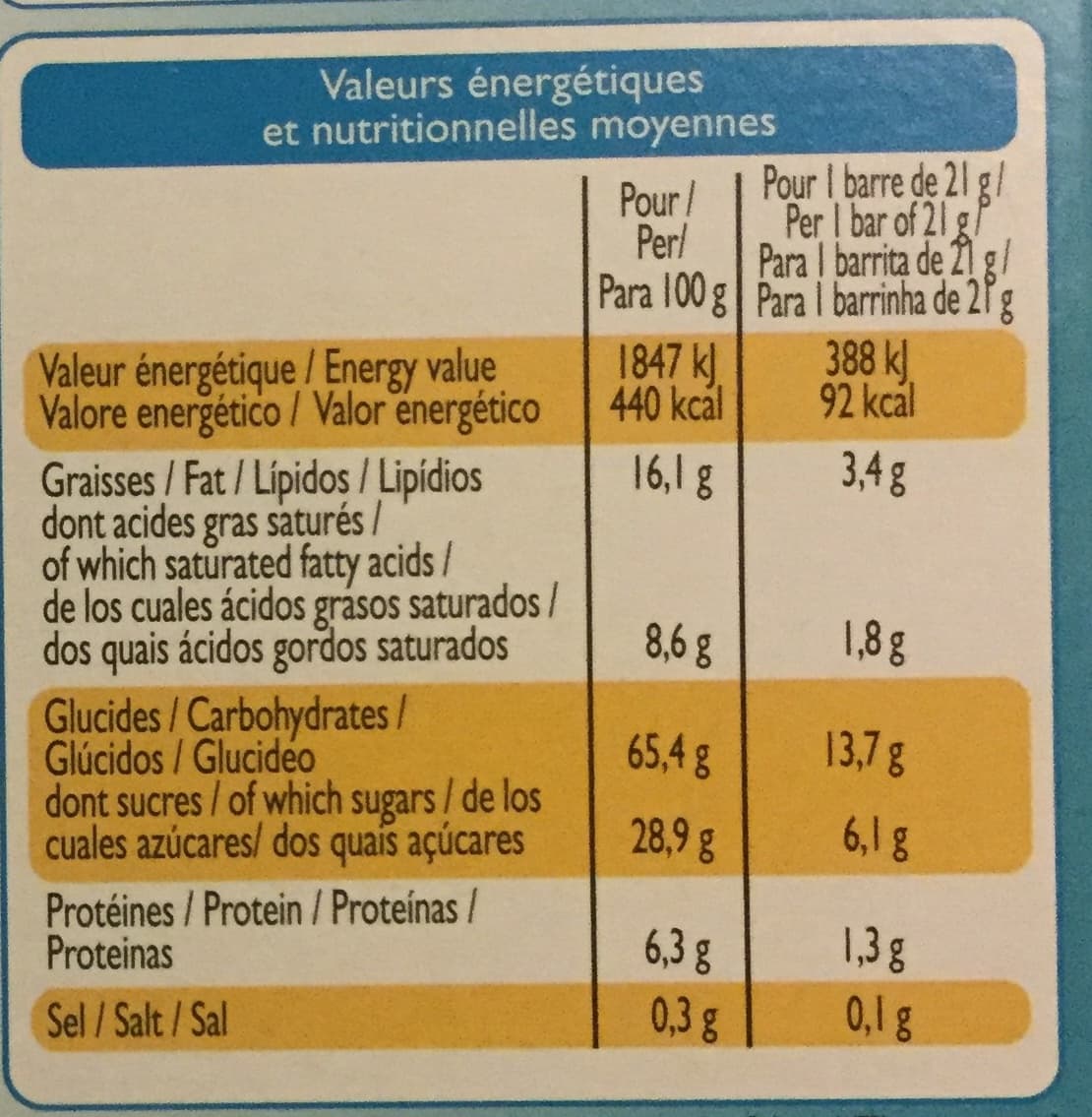 Leader Price Barres cereales - chocolat au lait - noix de coco packshot