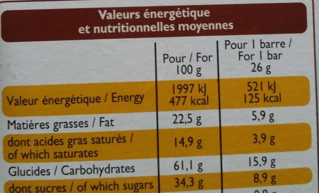 Leader Price Barre céréales Chocolat au lait Noix de coco packshot