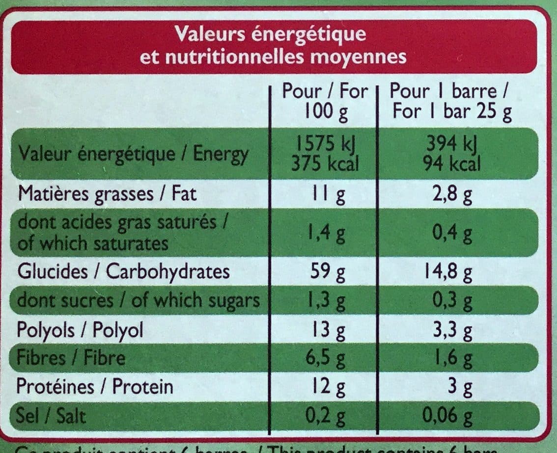 Leader Price Barres de son d'avoine & amandes packshot