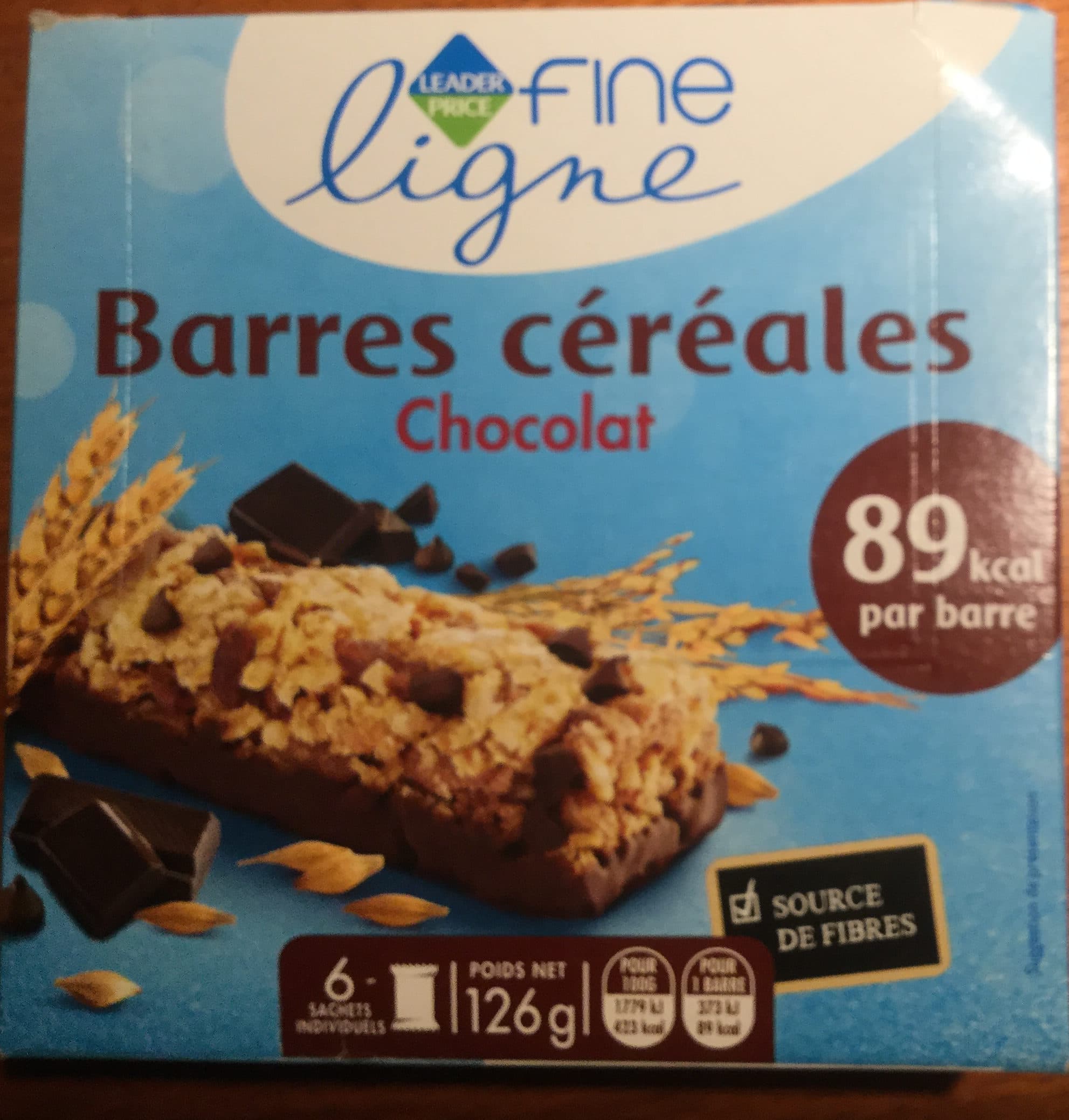 Leader Price Barres Céréales Chocolat packshot
