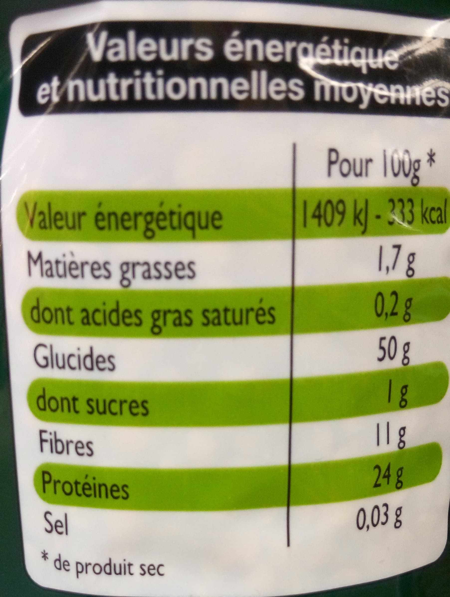 Leader Price Lentilles blondes packshot